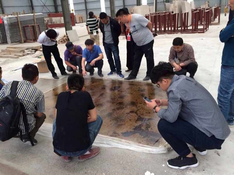 金潤張老師為大家講解仿古地坪施工工藝